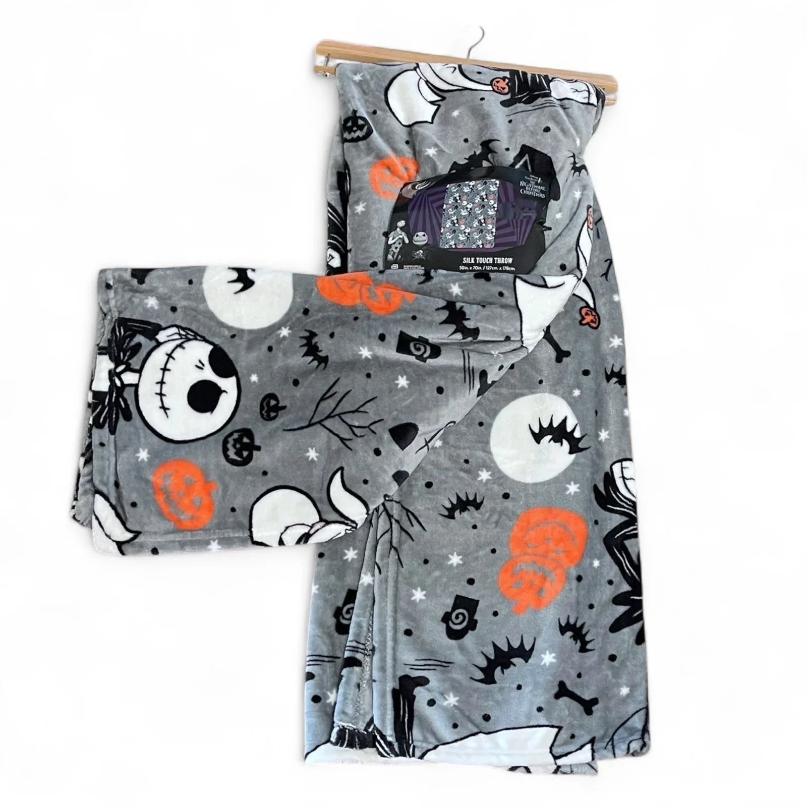 Nightmare Before Christmas Throw Blanket Jack Skellington Silk Touch 50x70” - Trendiez U ♥ 