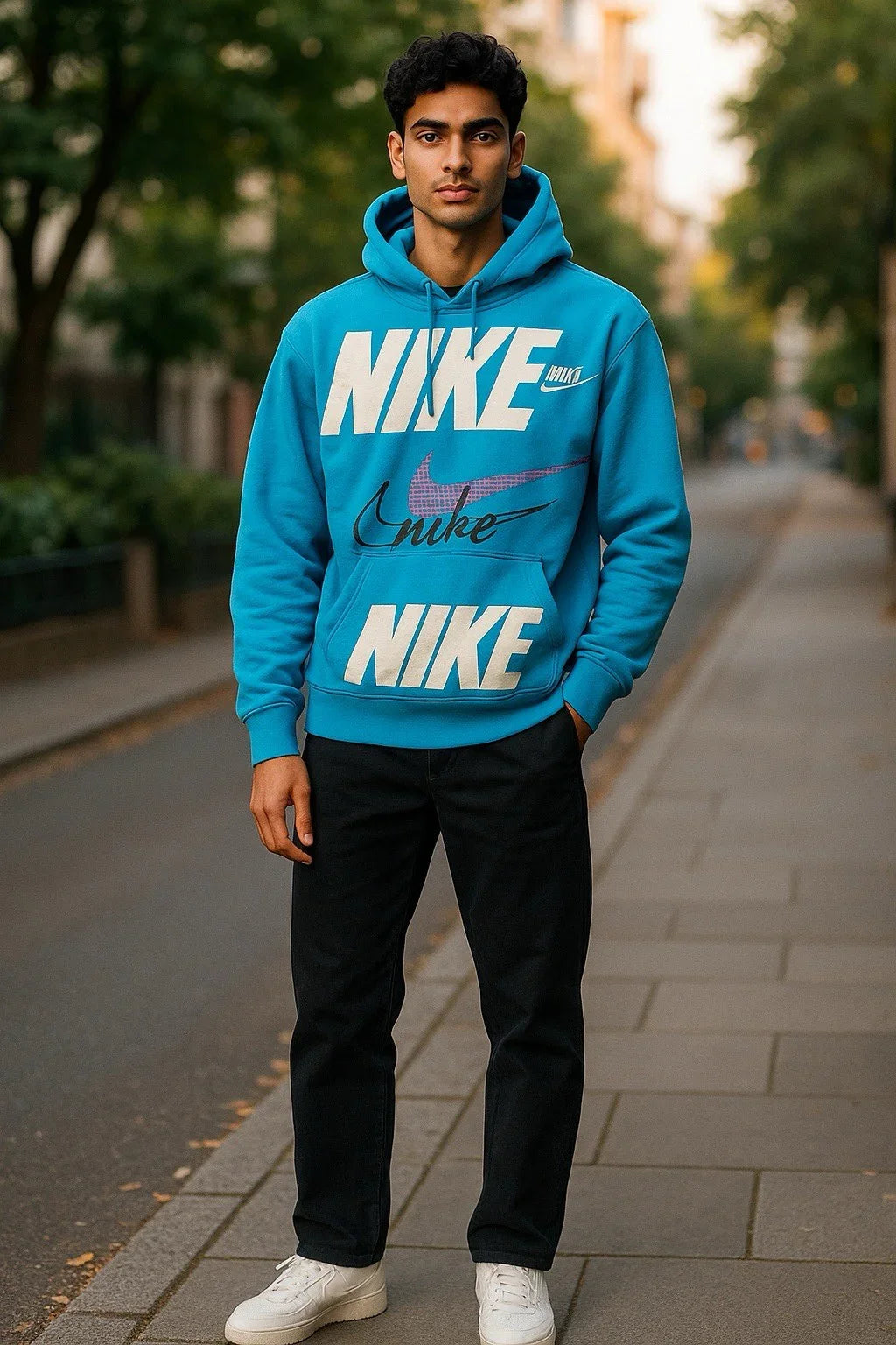 Nike Air Evolution of the Swoosh Hoodie – Blue, Men’s Small - Trendiez U ♥ 