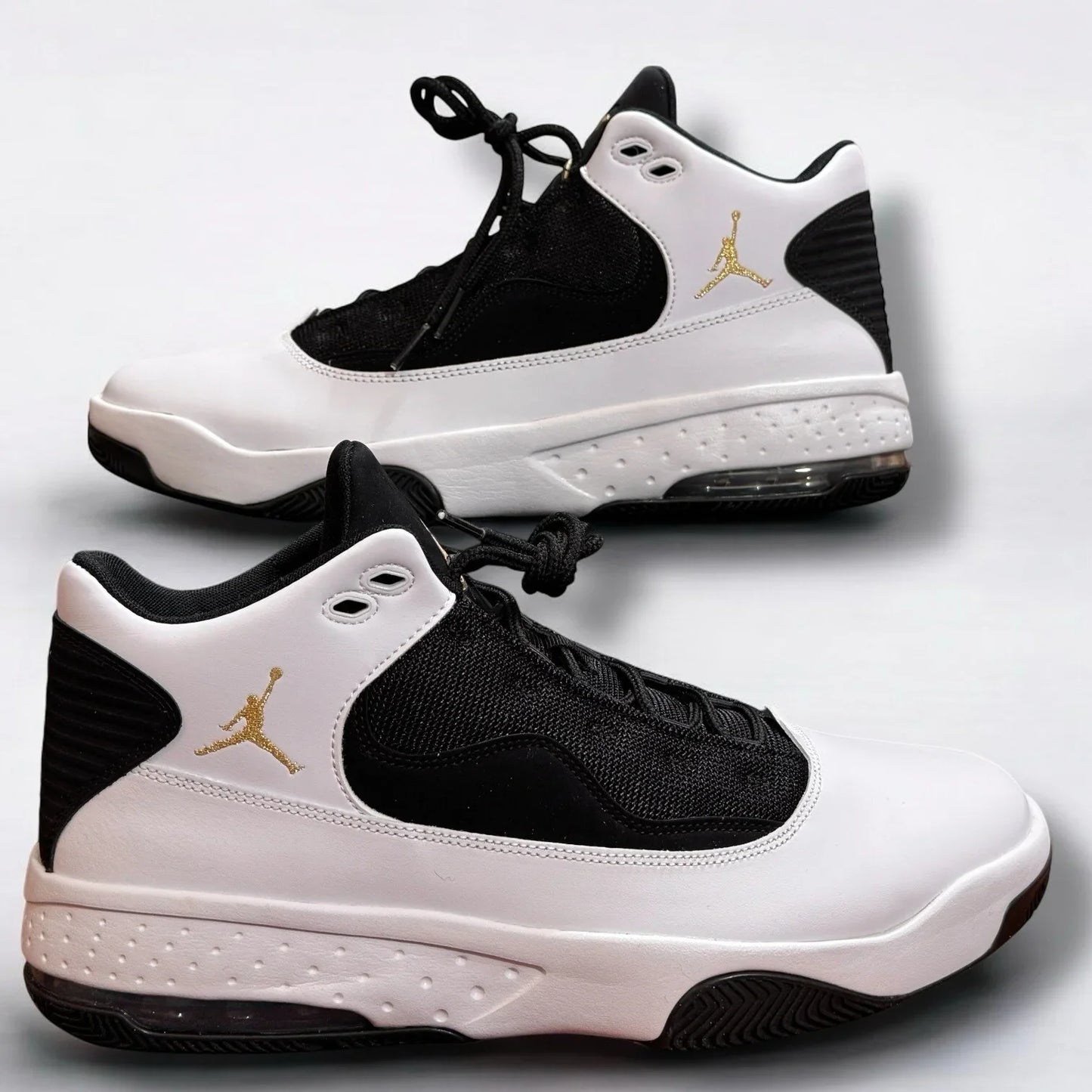 Nike Air Jordan Mens Max Aura 2 ''White Black Gold'' Basketball Shoes CK6636-107 - Trendiez U ♥ 