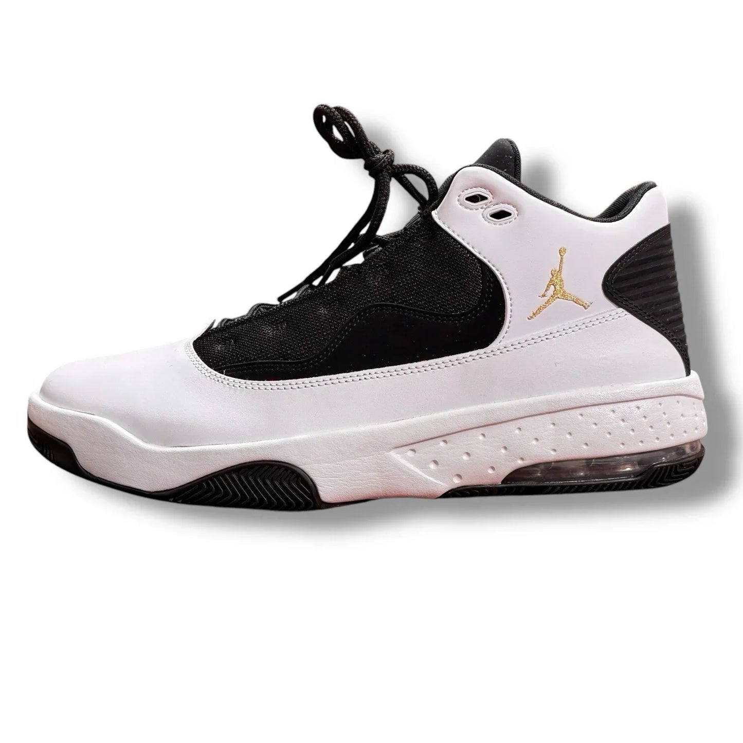 Nike Air Jordan Mens Max Aura 2 ''White Black Gold'' Basketball Shoes CK6636-107 - Trendiez U ♥ 