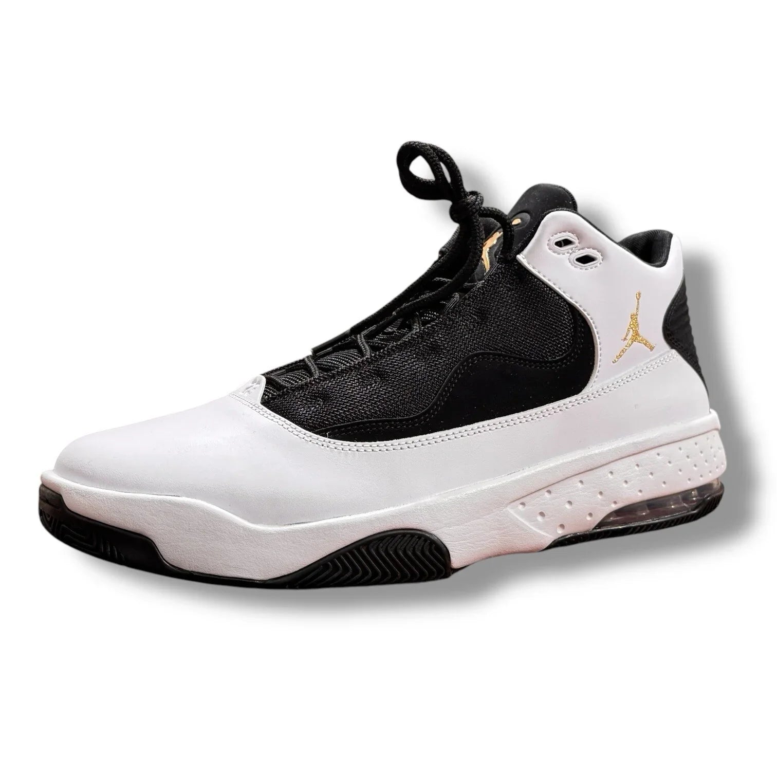 Nike Air Jordan Mens Max Aura 2 ''White Black Gold'' Basketball Shoes CK6636-107 - Trendiez U ♥ 