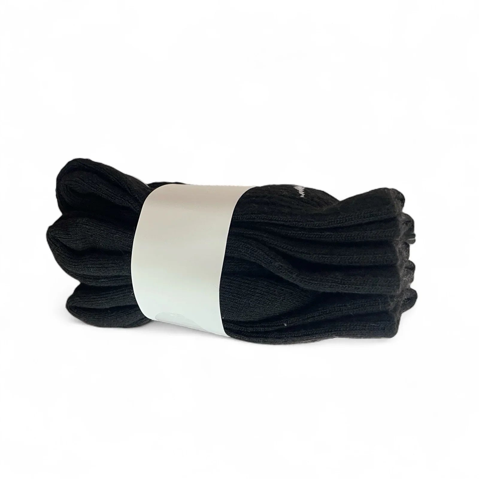 Nike Boys Cushioned Crew Socks Shoe Size 10C-3Y Athletic 6 Pair Solid Black - Trendiez U ♥ 