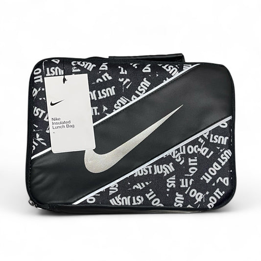 Nike Insulated Lunch Bag Swoosh Silver and Black New Back to School - Trendiez U ♥ 