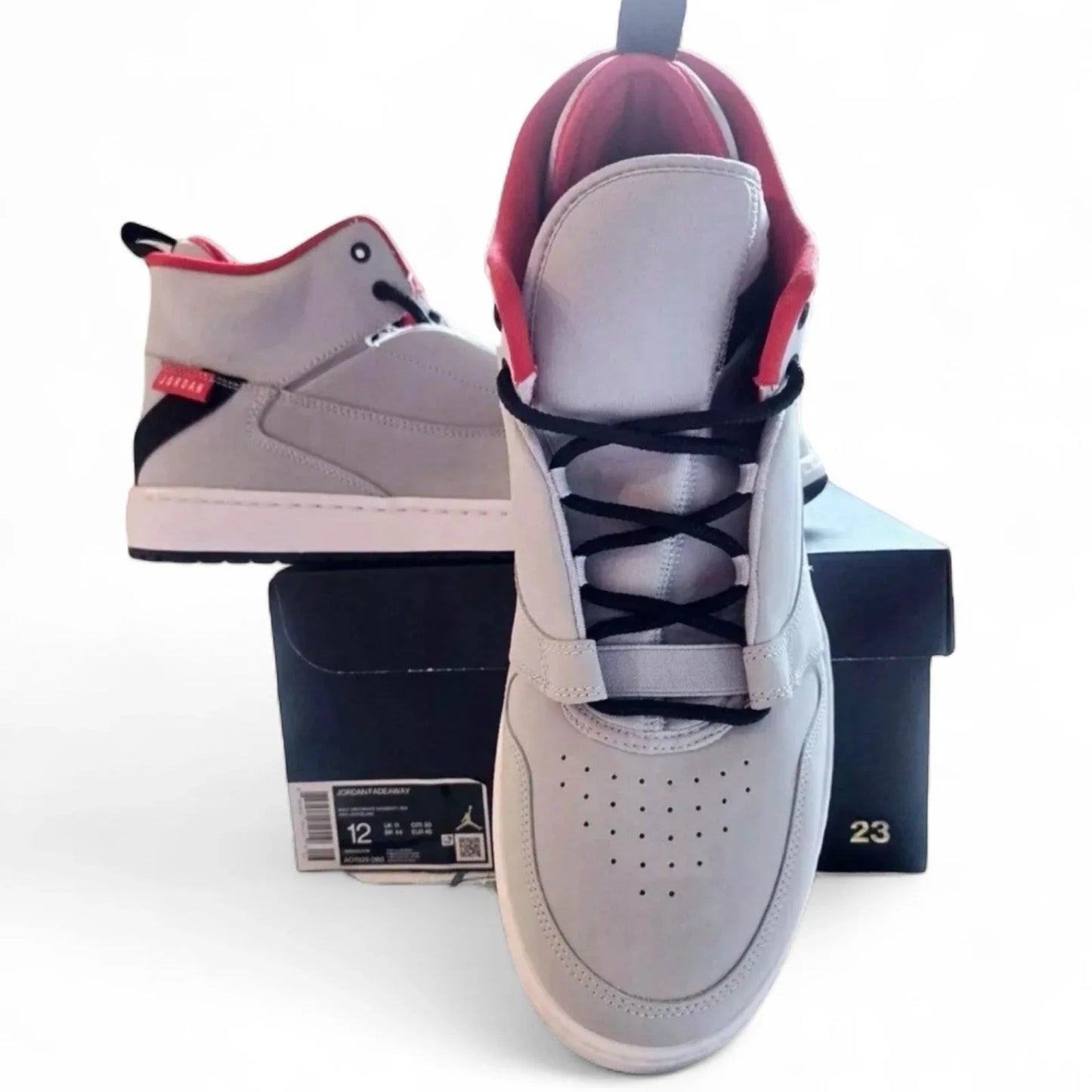 Nike Jordan Fadeaway Wolf Grey University Red White AO1329-060 Mens Size 12 - Trendiez U ♥ 