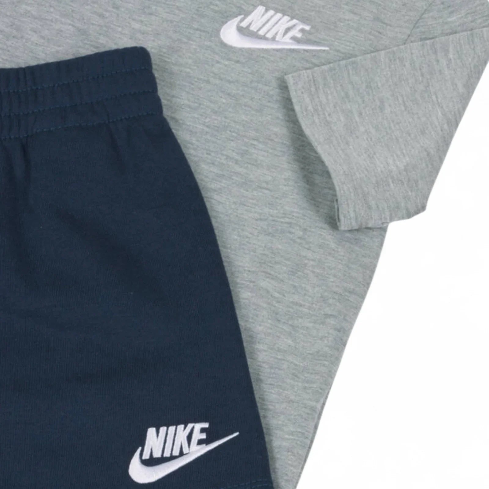 Nike Kids 2 Piece Shorts Set Gray T- Shirt & Navy Shorts Boys - Trendiez U ♥ 