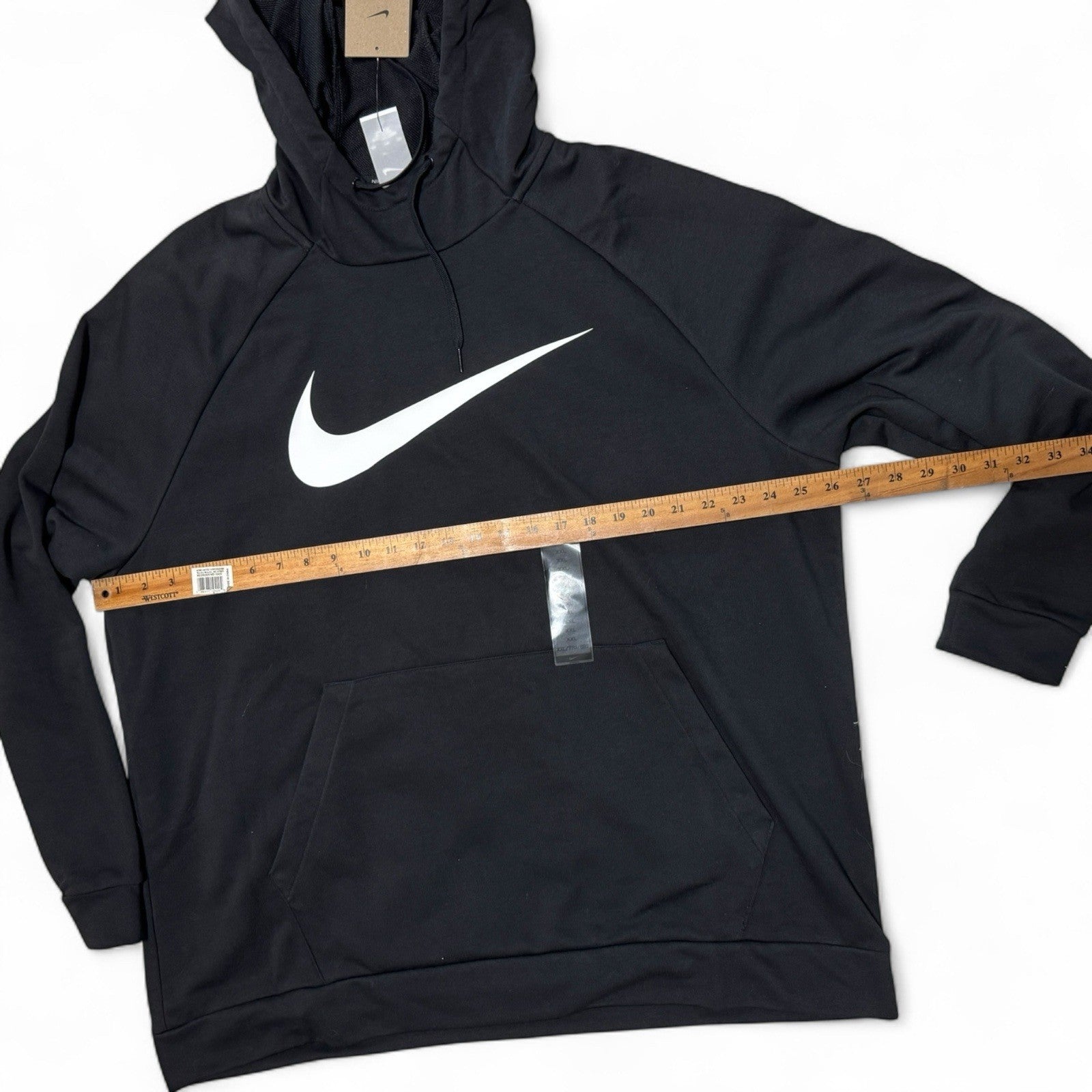 Nike Men’s Pullover Hoodie – 2XL Black Dri-FIT Training with Big Swoosh (CZ2425-010) - Trendiez U ♥ 