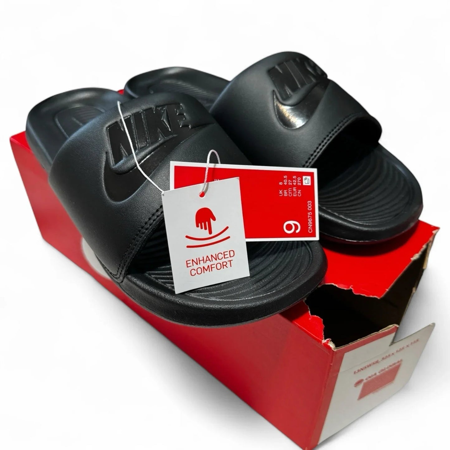 Nike Men's Victori One Slides Black CN9675-003 Size 9 - Trendiez U ♥ 