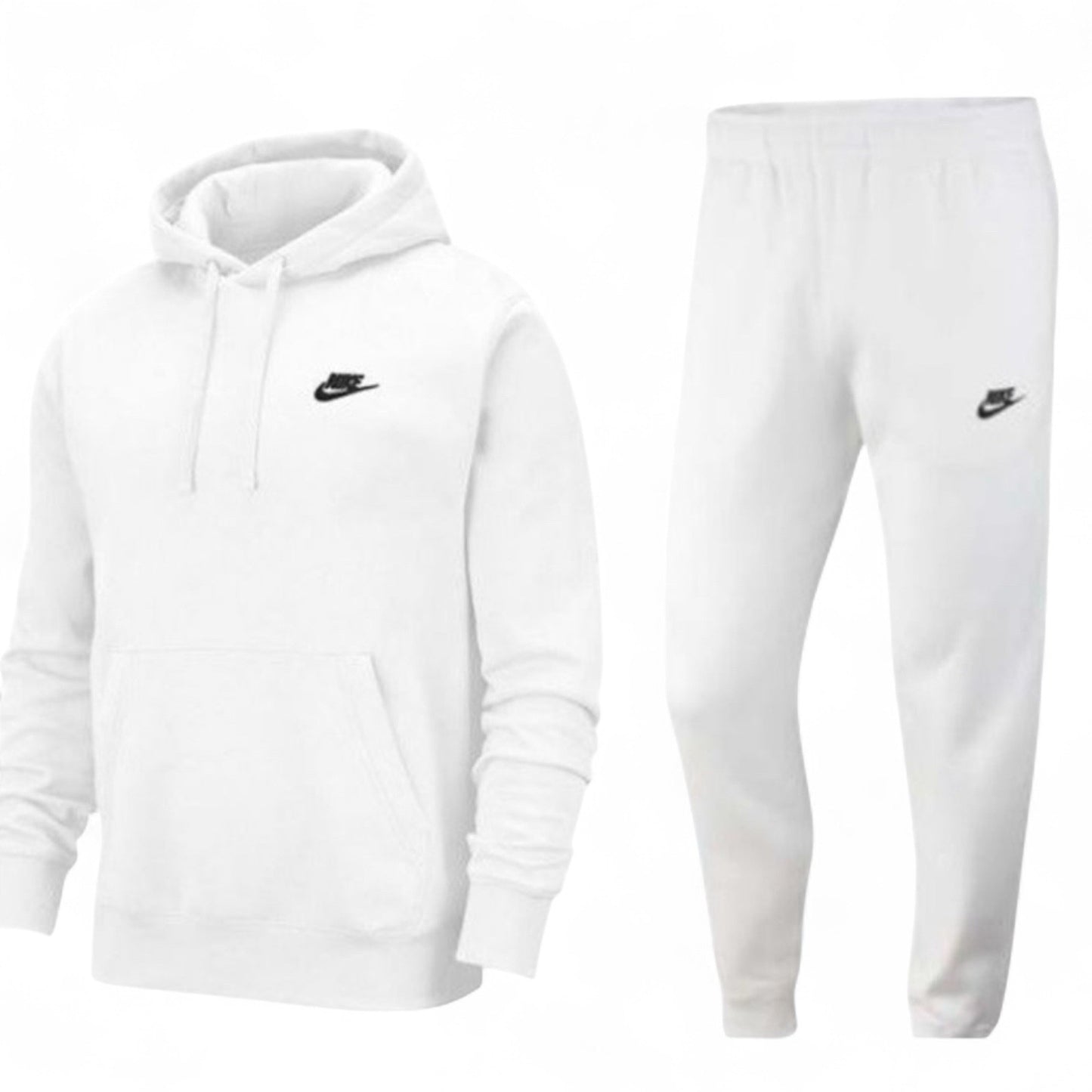 Nike Sportswear Club Fleece Set – Men’s Hoodie & Joggers White Black - Trendiez U ♥ 