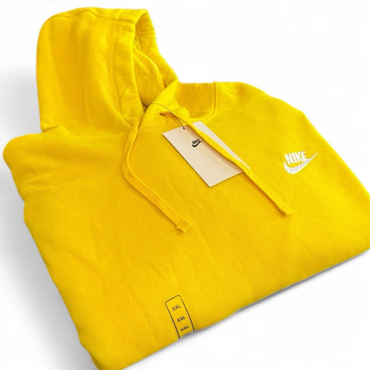 Nike Sportswear Men's Small Yellow Club Fleece Hoodie Pullover Athleisure 2XL - Trendiez U ♥ 