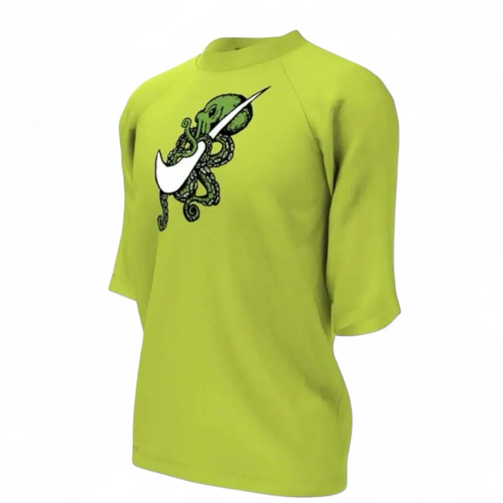 Nike Swim Kids’ Rash Guard – Green Octopus Swoosh, Size XL UPF 40+ - Trendiez U ♥ 