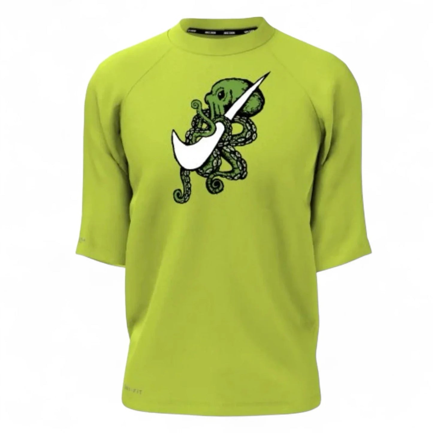 Nike Swim Kids’ Rash Guard – Green Octopus Swoosh, Size XL UPF 40+ - Trendiez U ♥ 