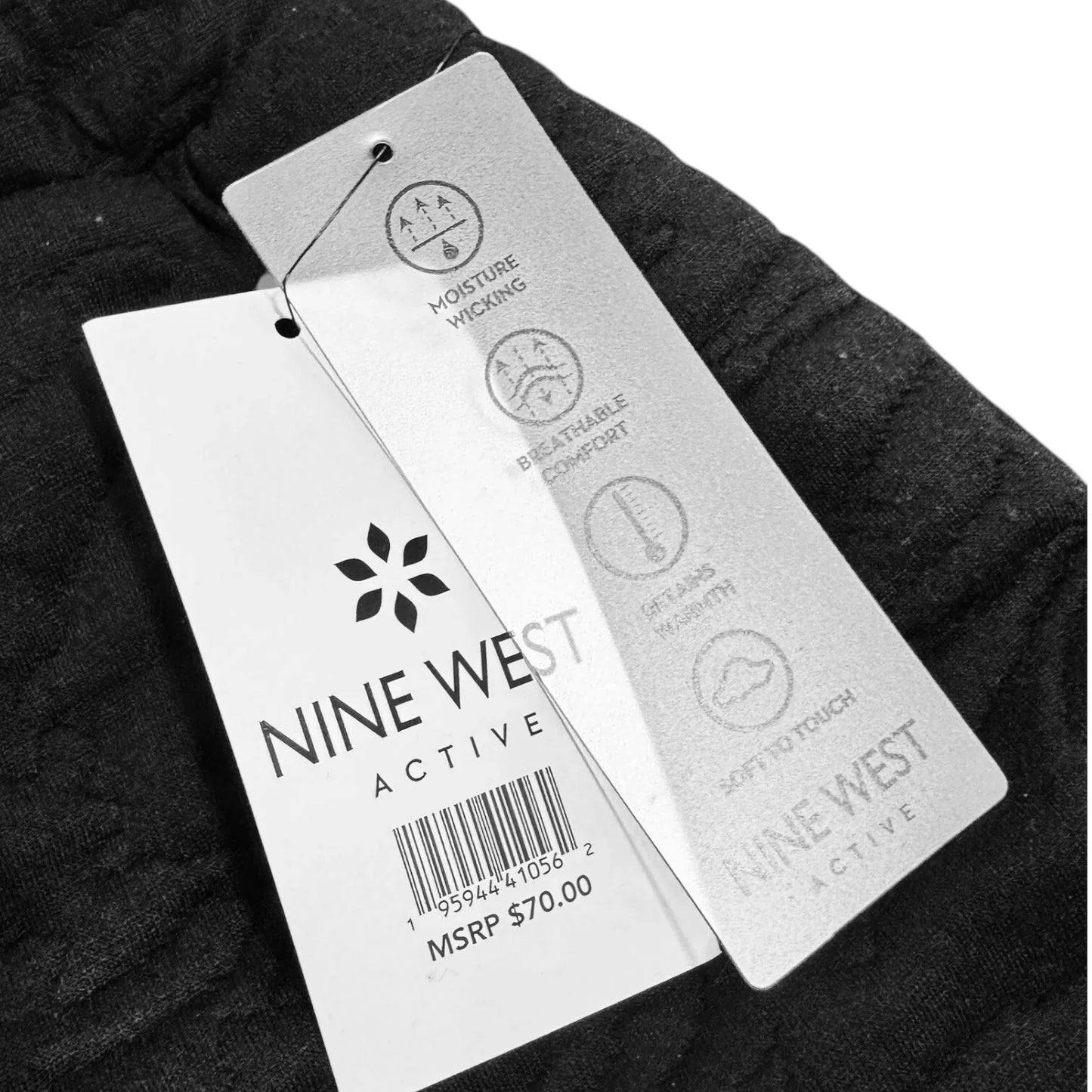 Nine West Pants Womens 2X Black Salutation Textured Jogger Pull On - Trendiez U ♥ 