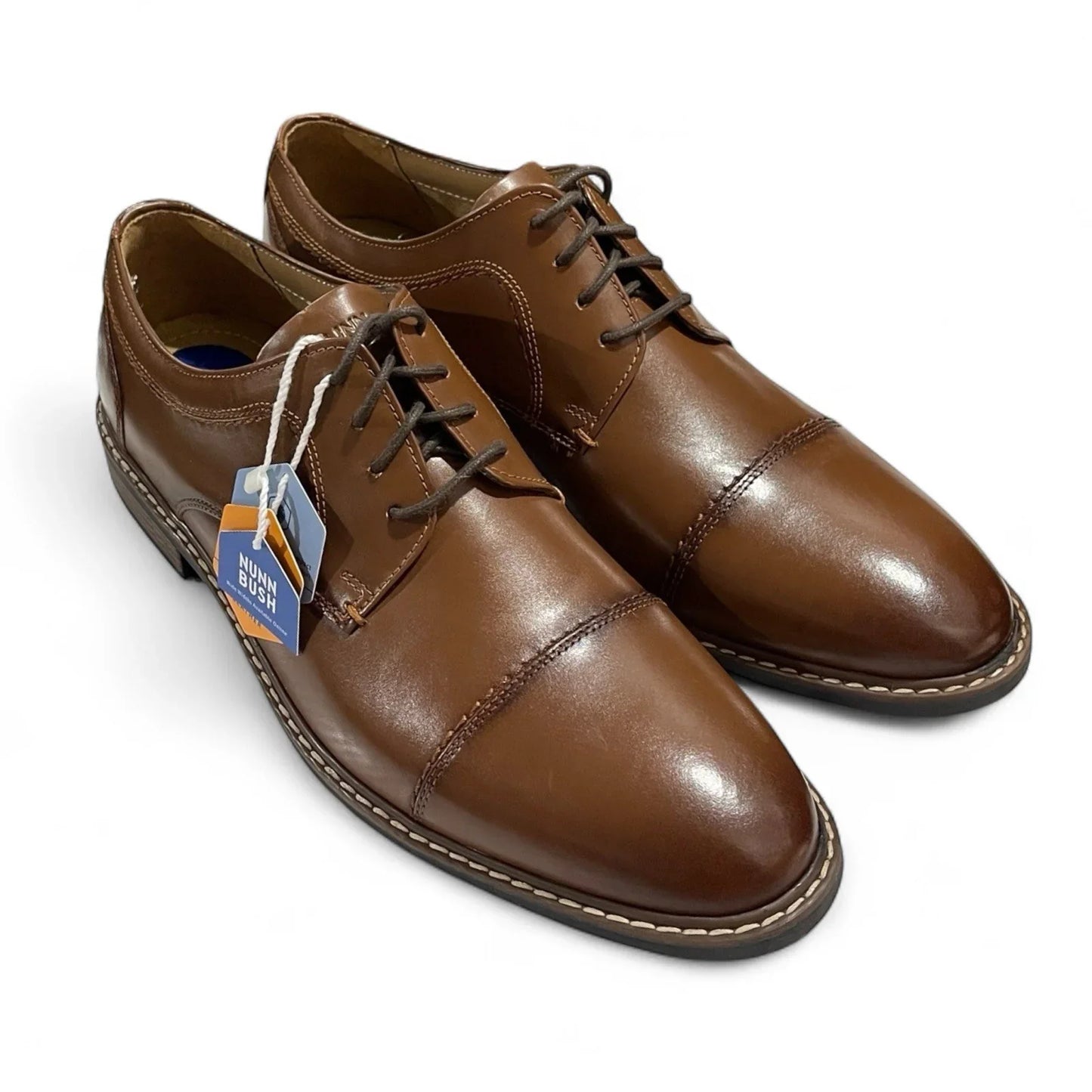 Nunn Bush Comfort Gel Men's Brown Genuine Leather Dress Shoes Size 11 NWT - Trendiez U ♥ 