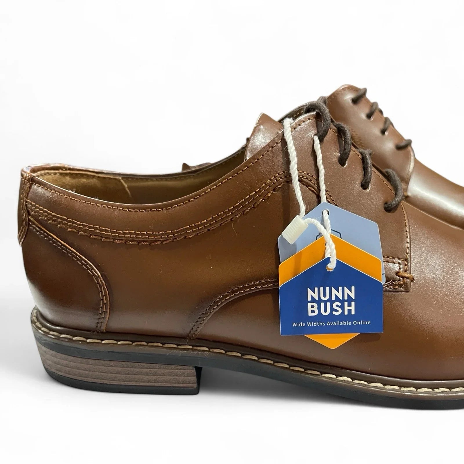 Nunn Bush Comfort Gel Men's Brown Genuine Leather Dress Shoes Size 11 NWT - Trendiez U ♥ 