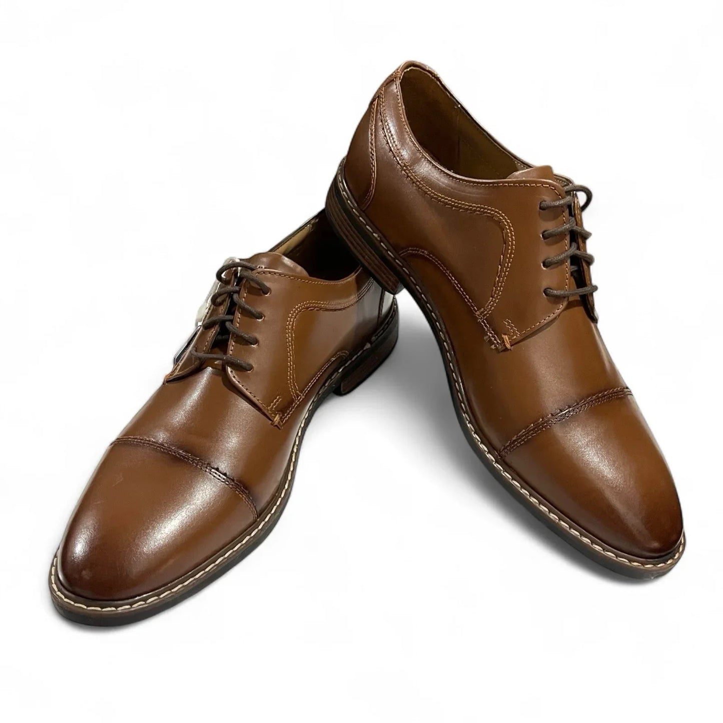 Nunn Bush Comfort Gel Men's Brown Genuine Leather Dress Shoes Size 11 NWT - Trendiez U ♥ 