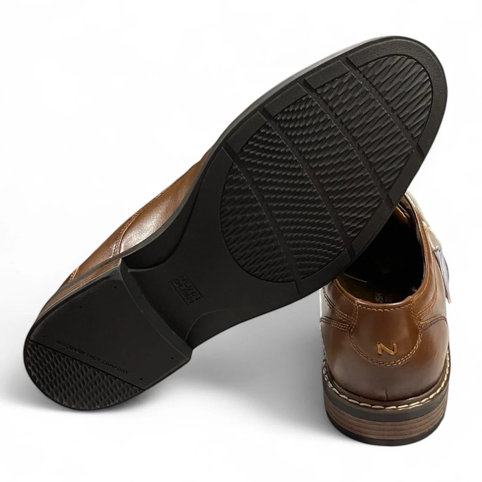 Nunn Bush Comfort Gel Men's Brown Genuine Leather Dress Shoes Size 11 NWT - Trendiez U ♥ 