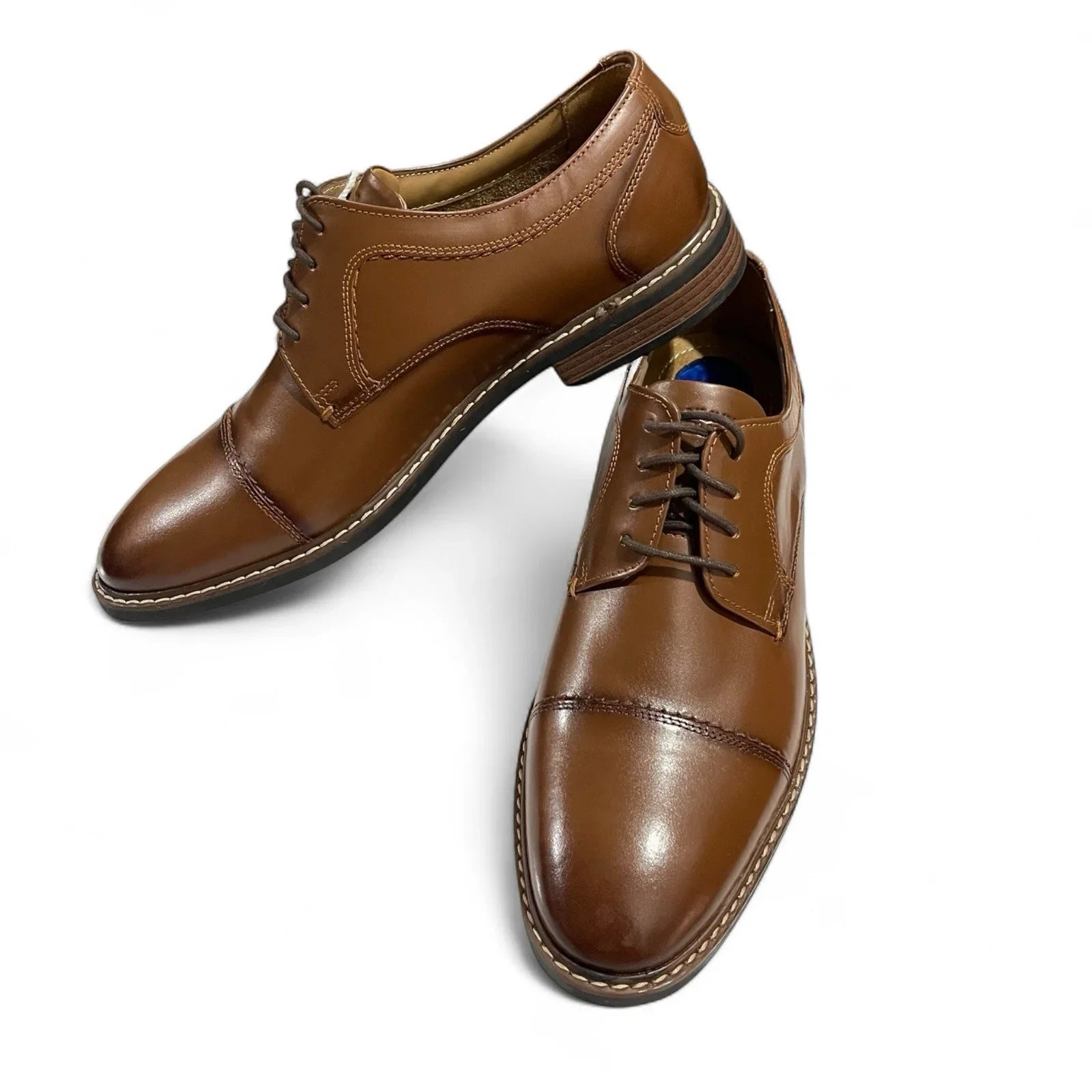 Nunn Bush Comfort Gel Men's Brown Genuine Leather Dress Shoes Size 11 NWT - Trendiez U ♥ 