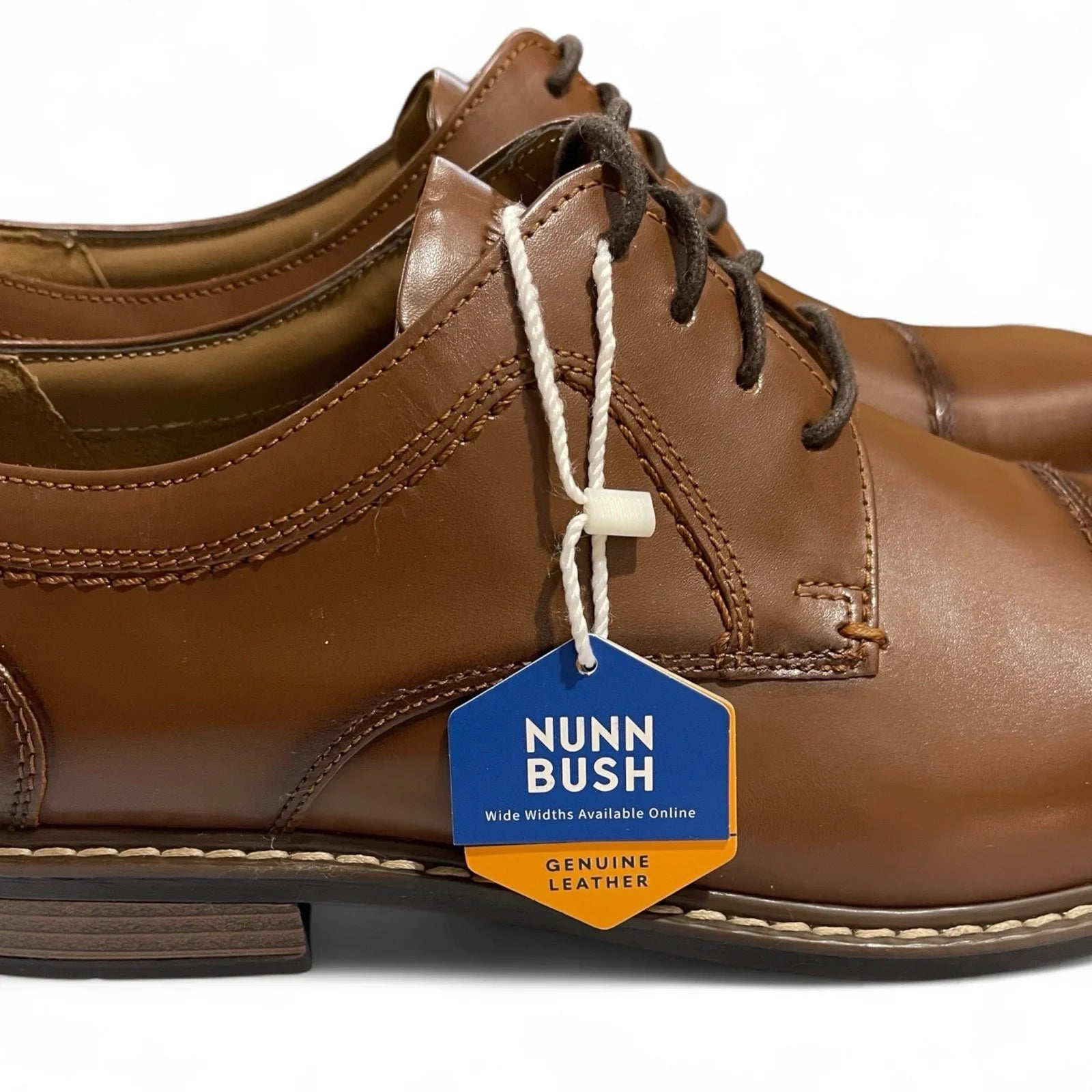 Nunn Bush Comfort Gel Men's Brown Genuine Leather Dress Shoes Size 11 NWT - Trendiez U ♥ 