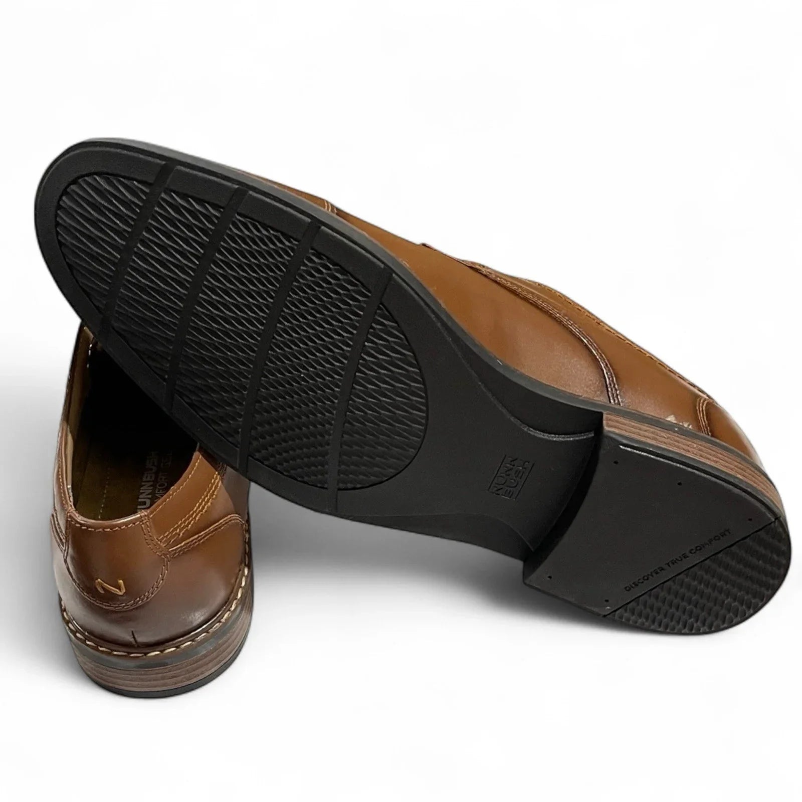 Nunn Bush Comfort Gel Men's Brown Genuine Leather Dress Shoes Size 11 NWT - Trendiez U ♥ 