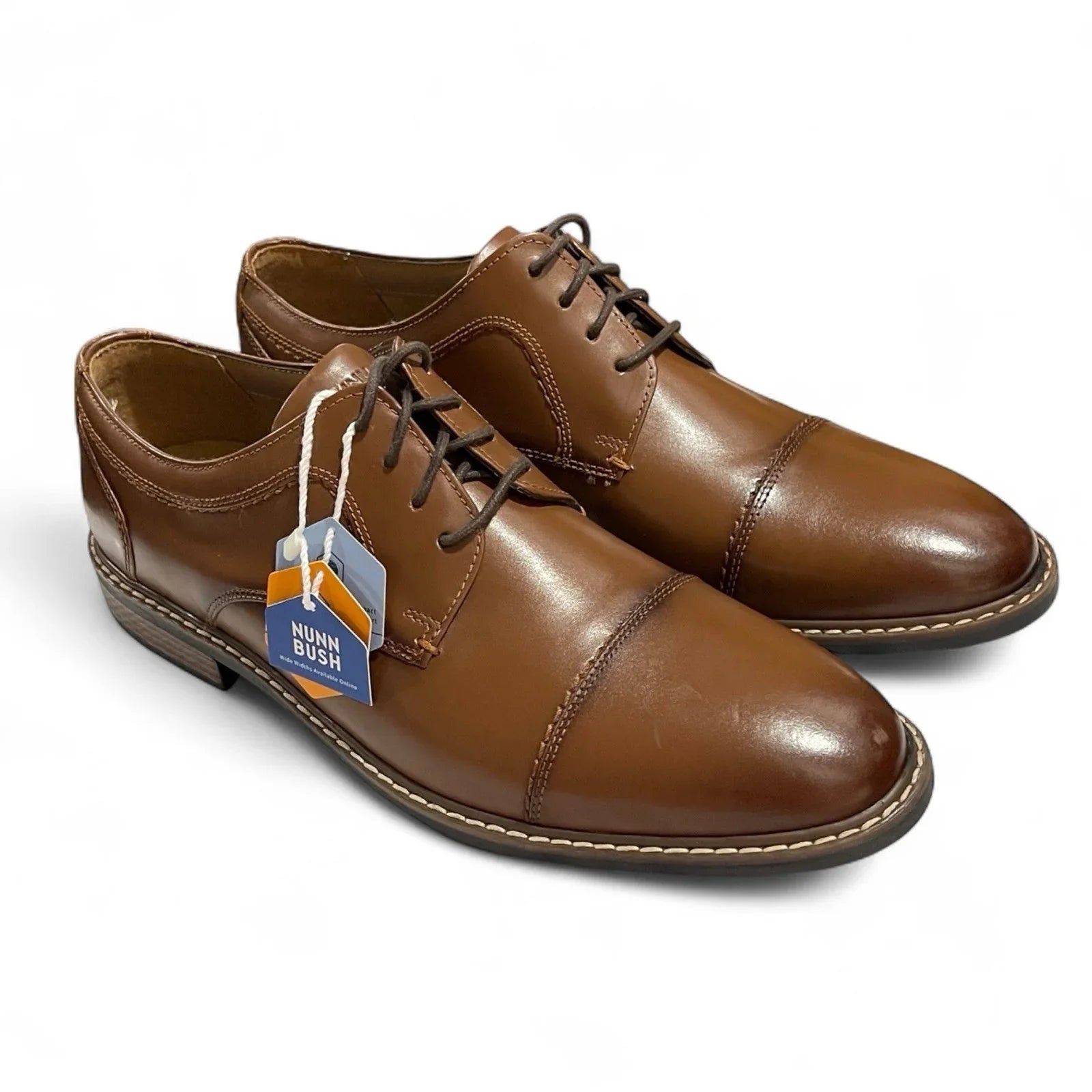 Nunn Bush Comfort Gel Men's Brown Genuine Leather Dress Shoes Size 11 NWT - Trendiez U ♥ 