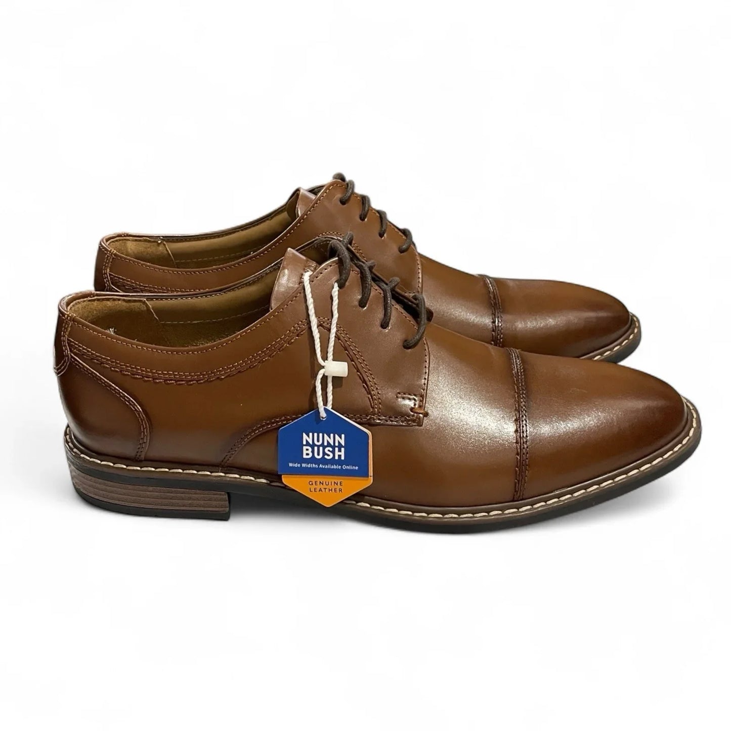 Nunn Bush Comfort Gel Men's Brown Genuine Leather Dress Shoes Size 11 NWT - Trendiez U ♥ 