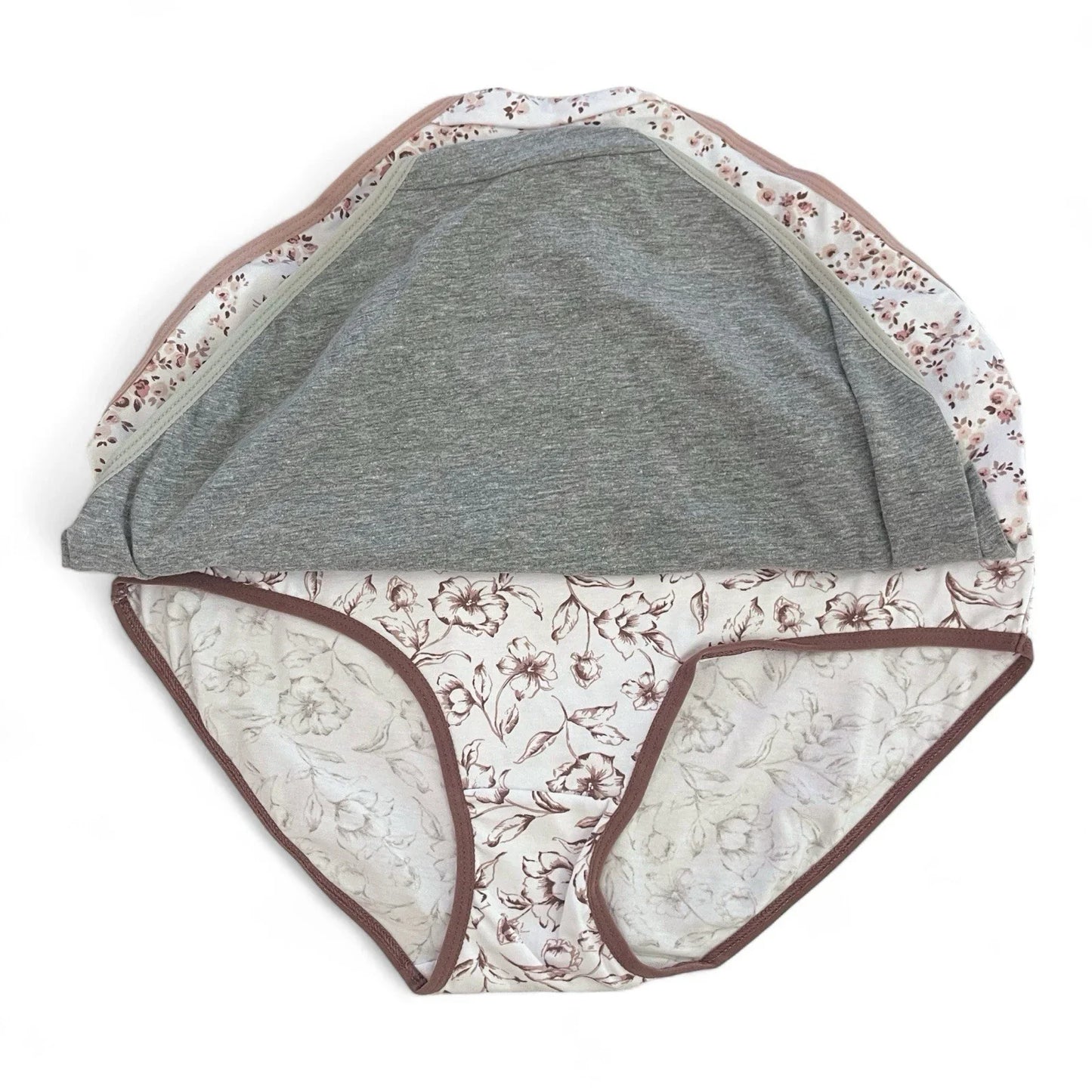 NWT 5 pack L Laura Ashley Cotton Brief Panties $48 Logo Band Asst Color - Trendiez U ♥ 
