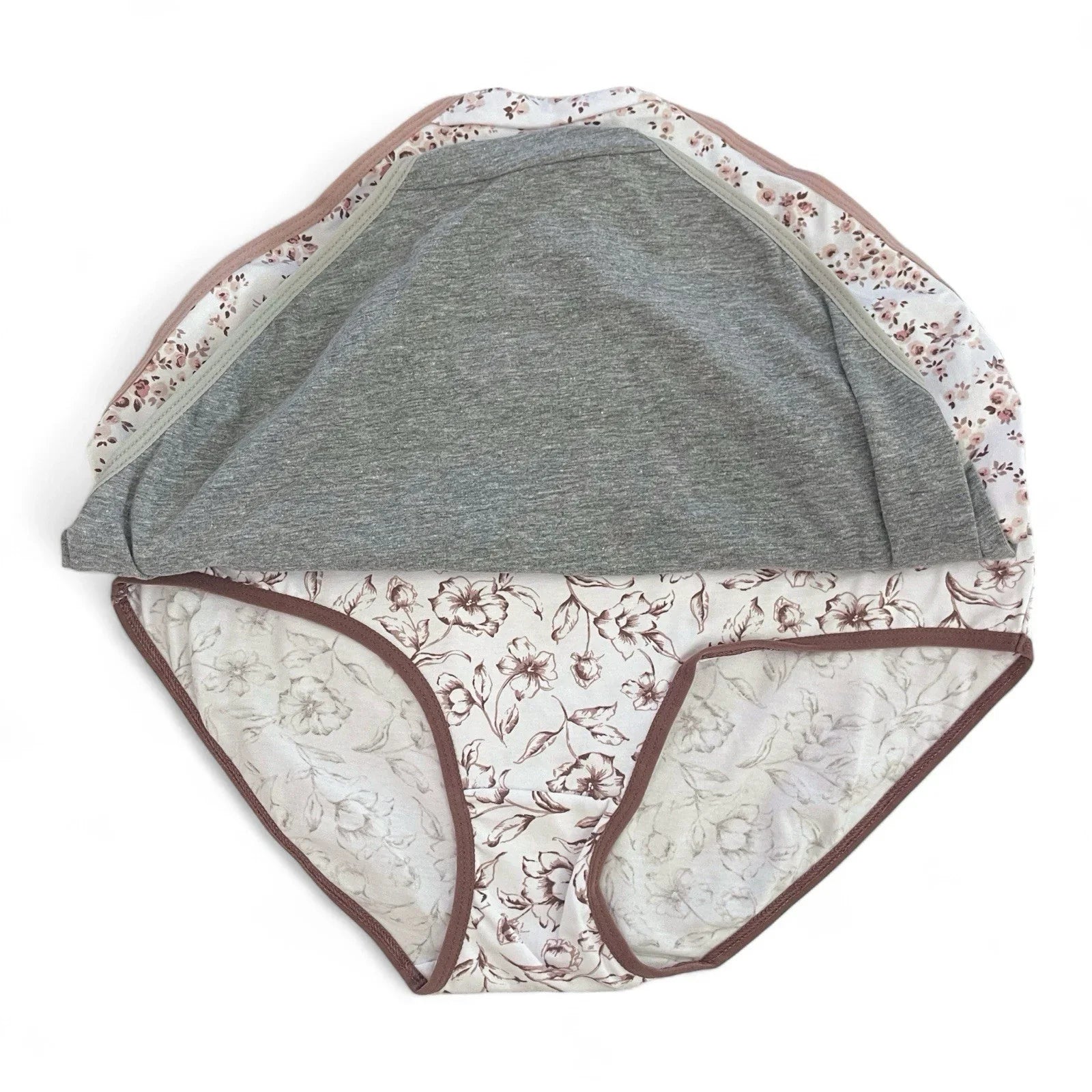 NWT 5 pack L Laura Ashley Cotton Brief Panties $48 Logo Band Asst Color - Trendiez U ♥ 