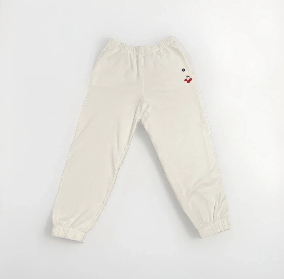 NWT Hollister Ultra High Rise Dad Joggers White Embroidered Cherry Women’s M - Trendiez U ♥ 