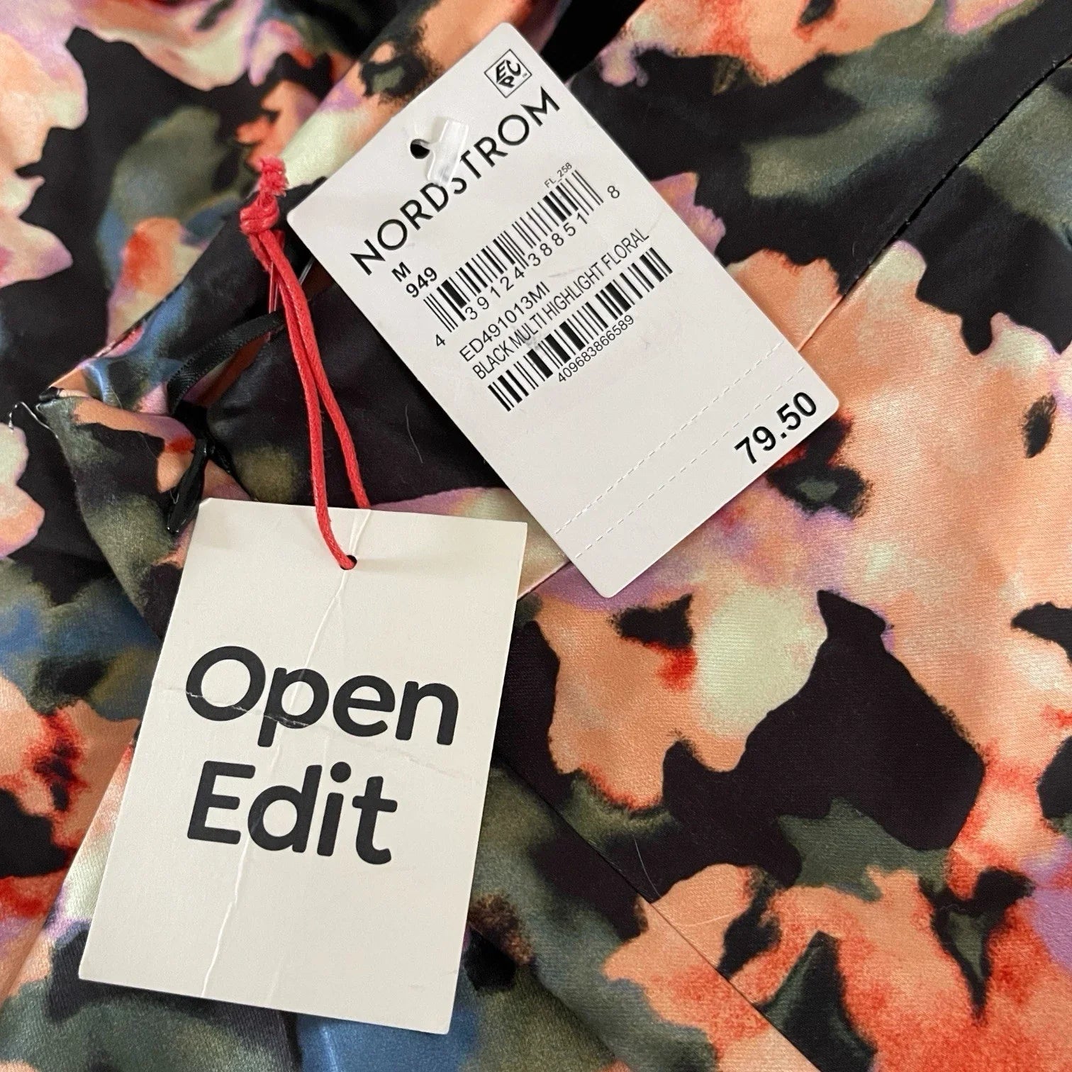 Open Edit Floral Halter Satin Romper Size M NWT Party Cocktail - Trendiez U ♥ 