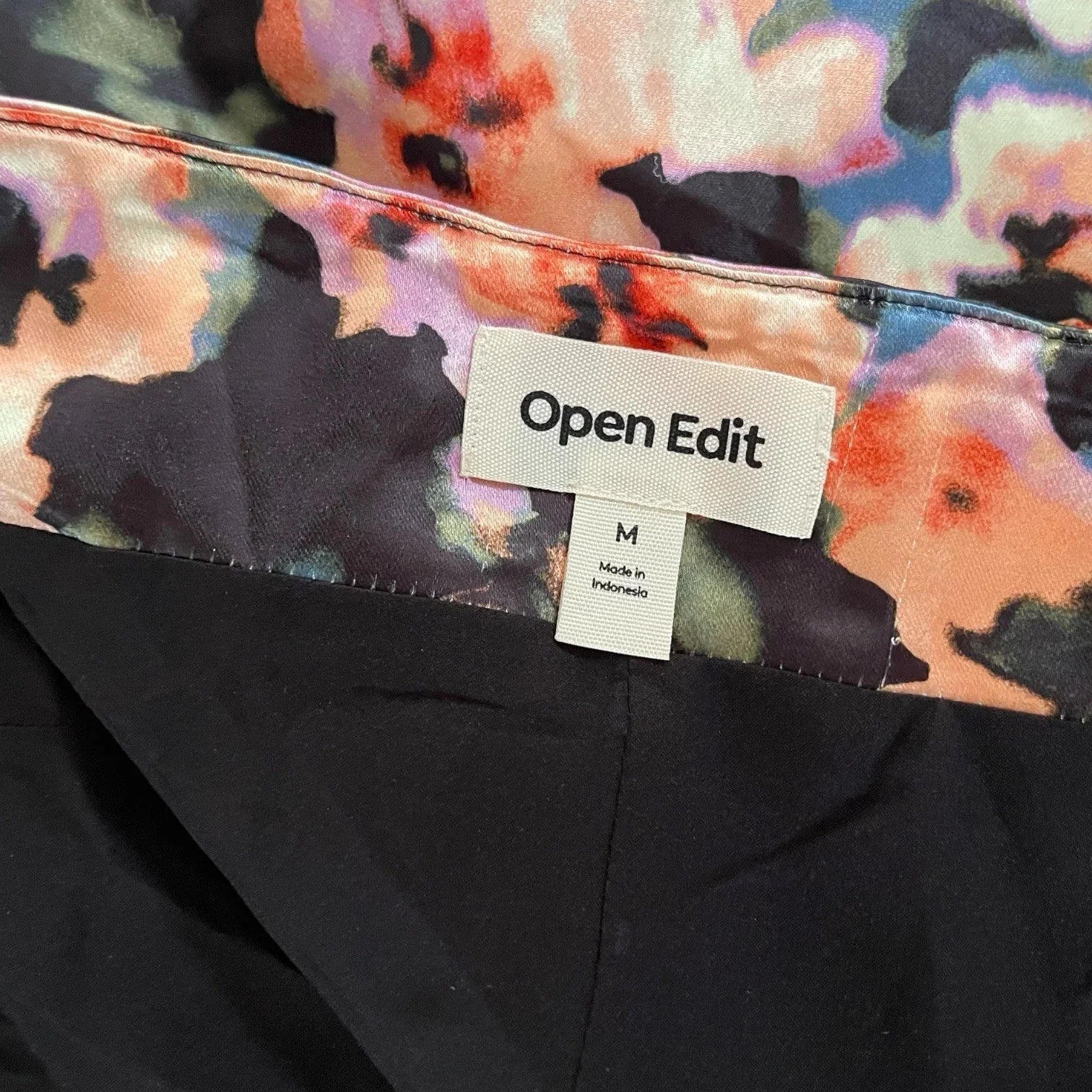 Open Edit Floral Halter Satin Romper Size M NWT Party Cocktail - Trendiez U ♥ 