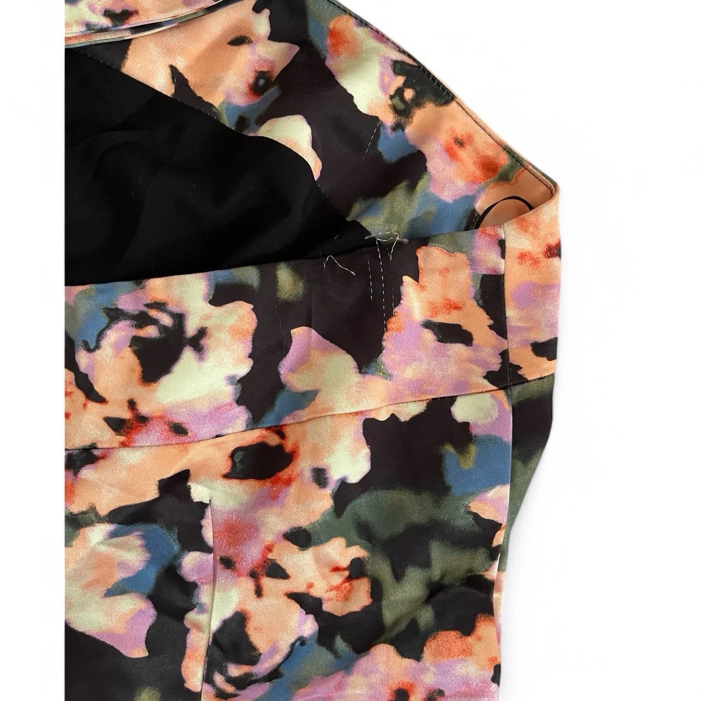 Open Edit Floral Halter Satin Romper Size M NWT Party Cocktail - Trendiez U ♥ 