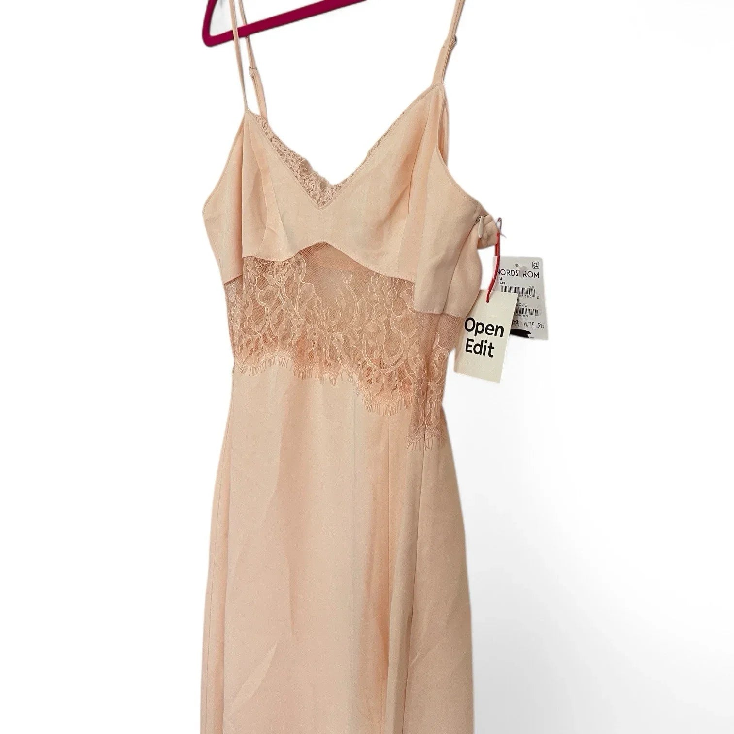 Open Edit Satin Nude Slipdress Lace Trim Size M NWT!!! Party Cocktail Birthday - Trendiez U ♥ 