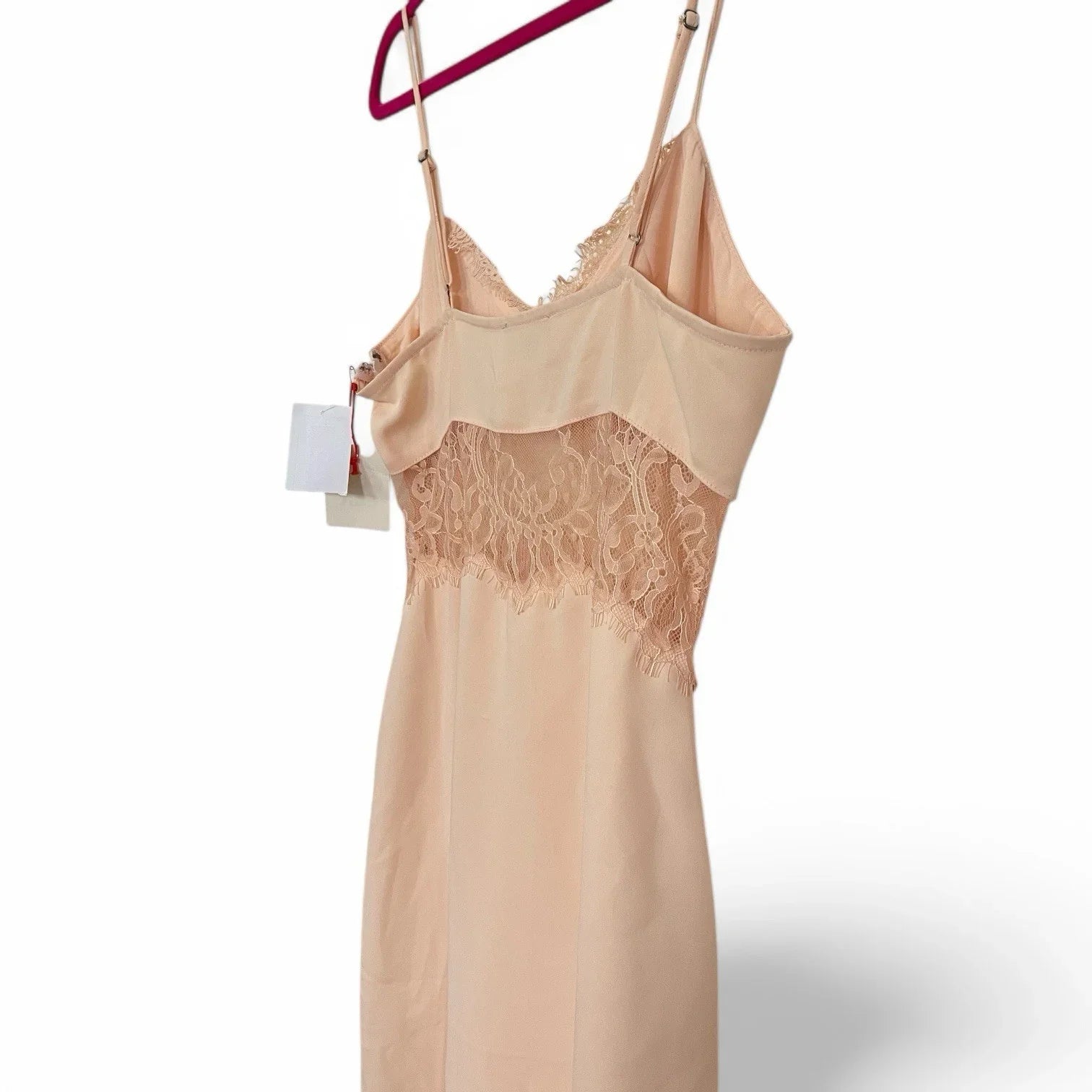 Open Edit Satin Nude Slipdress Lace Trim Size M NWT!!! Party Cocktail Birthday - Trendiez U ♥ 