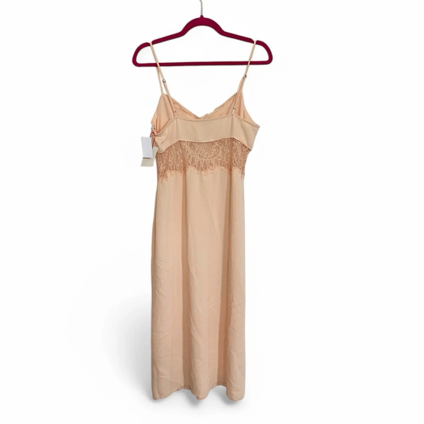 Open Edit Satin Nude Slipdress Lace Trim Size M NWT!!! Party Cocktail Birthday - Trendiez U ♥ 