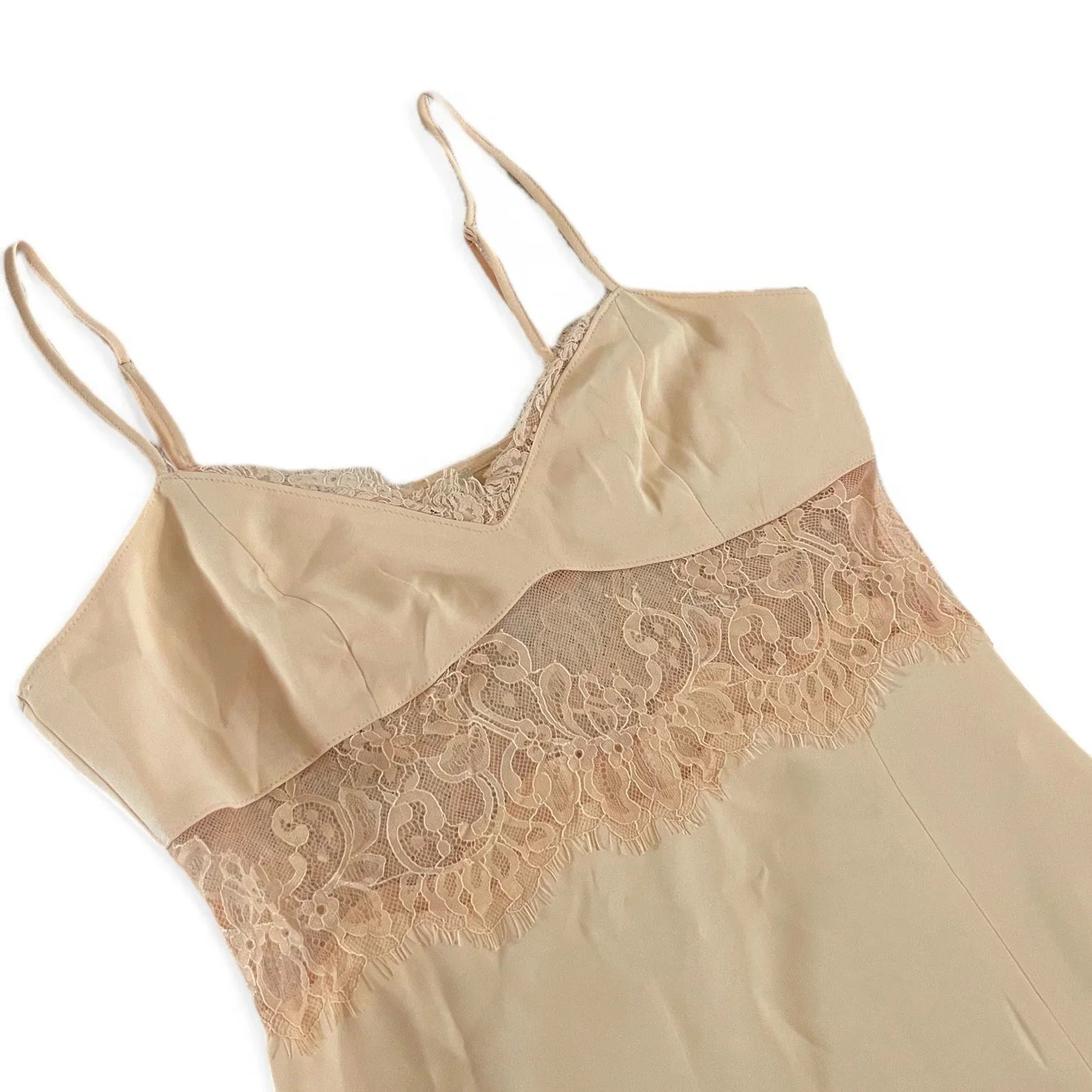 Open Edit Satin Nude Slipdress Lace Trim Size M NWT!!! Party Cocktail Birthday - Trendiez U ♥ 