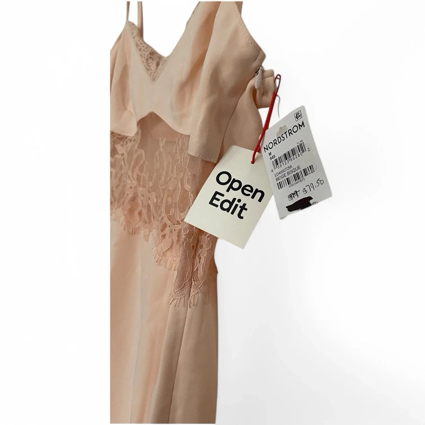Open Edit Satin Nude Slipdress Lace Trim Size M NWT!!! Party Cocktail Birthday - Trendiez U ♥ 