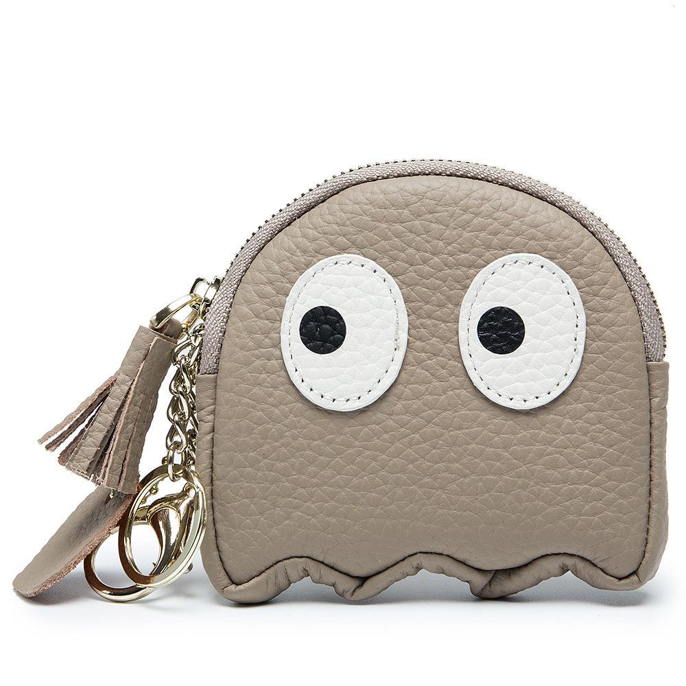 Pac-man Genuine Cowhide Leather Coin Pouch - Trendiez U ♥ 