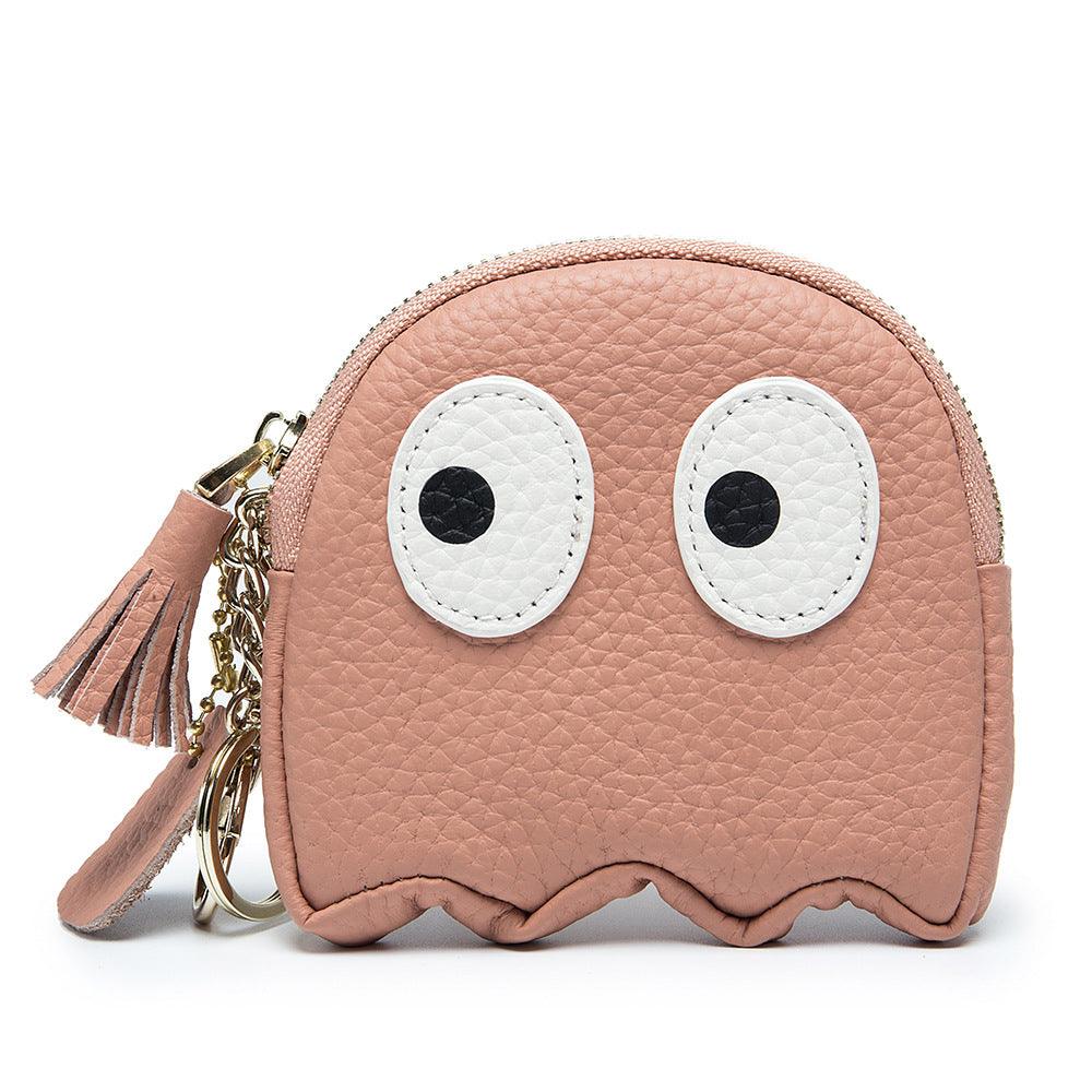 Pac-man Genuine Cowhide Leather Coin Pouch - Trendiez U ♥ 