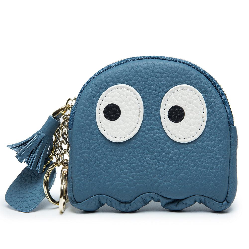 Pac-man Genuine Cowhide Leather Coin Pouch - Trendiez U ♥ 