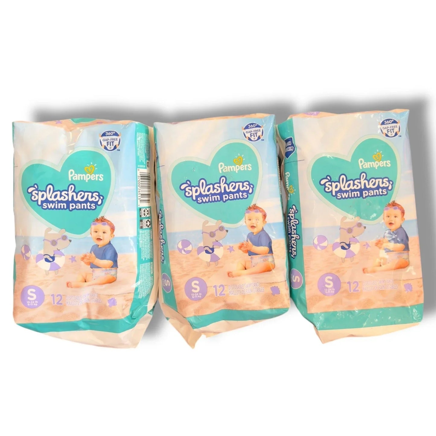 Pampers Splashers Swim Diapers Disposable Swim Pants Size Sm. l3-21 Lb 3 Packs - Trendiez U ♥ 