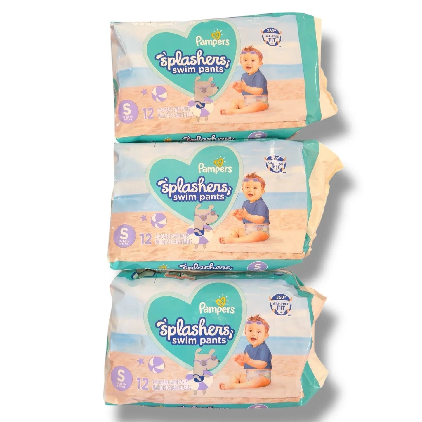 Pampers Splashers Swim Diapers Disposable Swim Pants Size Sm. l3-21 Lb 3 Packs - Trendiez U ♥ 