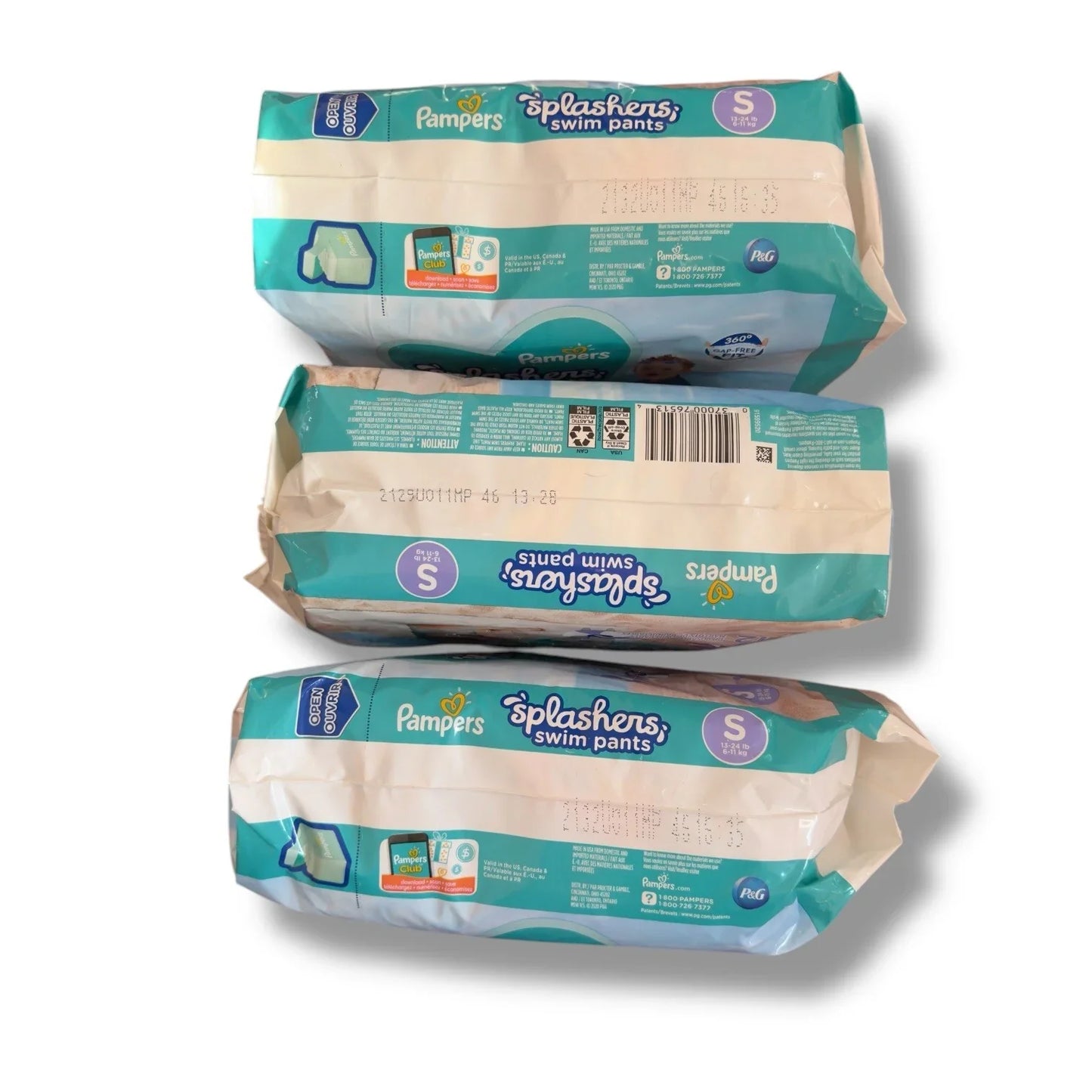 Pampers Splashers Swim Diapers Disposable Swim Pants Size Sm. l3-21 Lb 3 Packs - Trendiez U ♥ 
