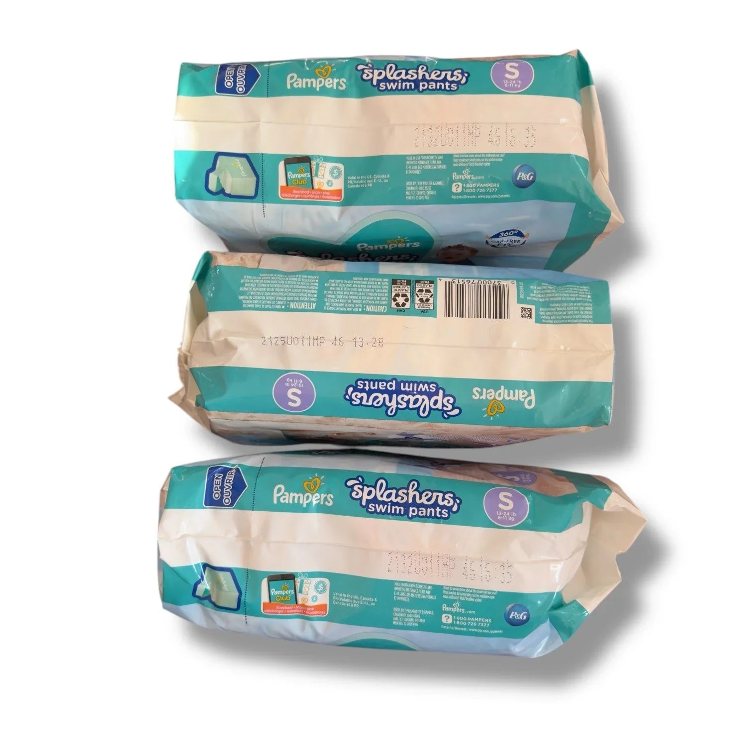Pampers Splashers Swim Diapers Disposable Swim Pants Size Sm. l3-21 Lb 3 Packs - Trendiez U ♥ 