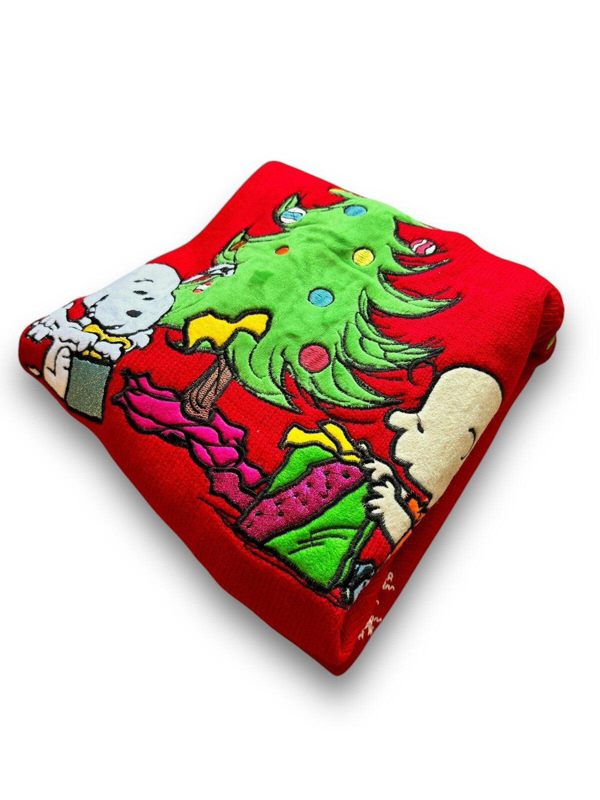 Peanuts Christmas Sweater Sz 1X Red Crewneck Snoopy Christmas Ugly Sweater NWT - Trendiez U ♥ 
