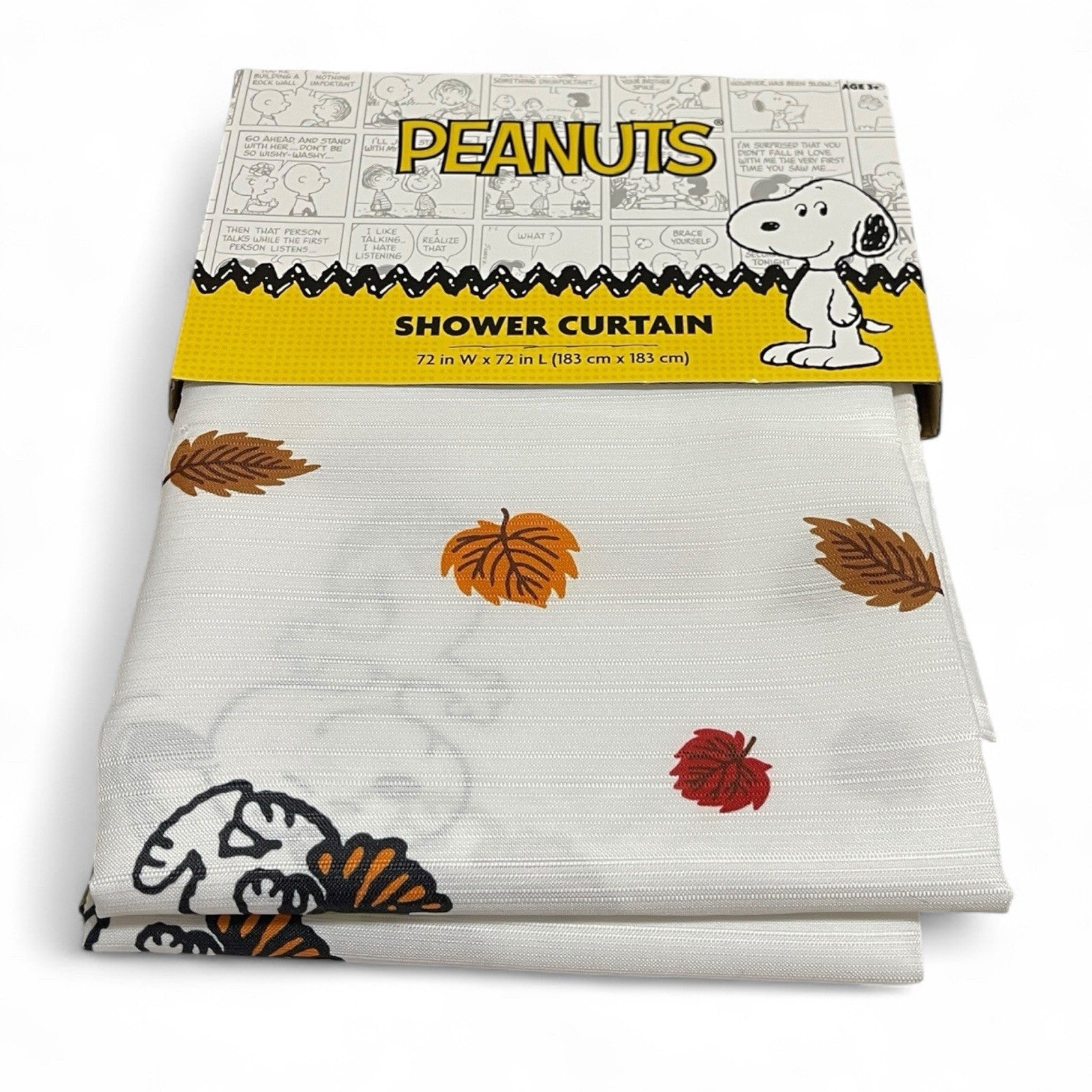 Peanuts Snoopy Autumn Shower Curtain – Fall Leaves Bath Deco - Trendiez U ♥ 