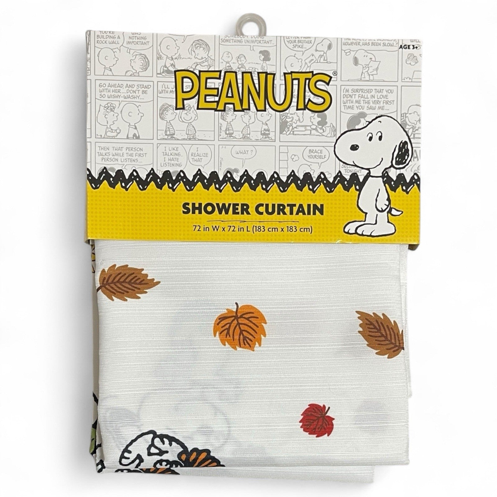 Peanuts Snoopy Autumn Shower Curtain – Fall Leaves Bath Deco - Trendiez U ♥ 