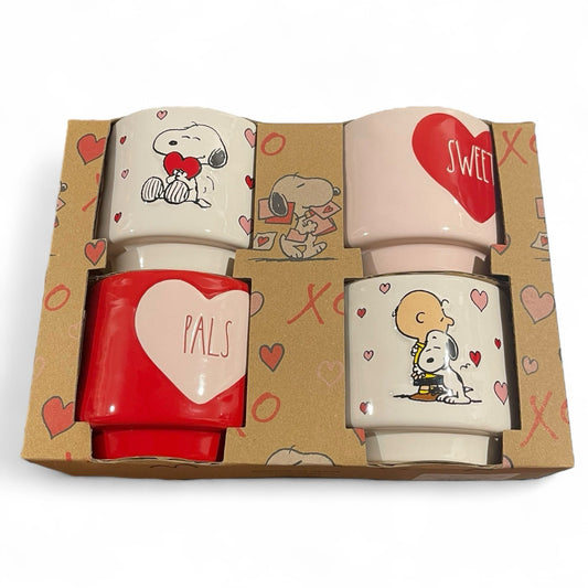 Peanuts x Rae Dunn Heart Ramekins – Set of 4, Charlie Brown & Snoopy - Trendiez U ♥ 