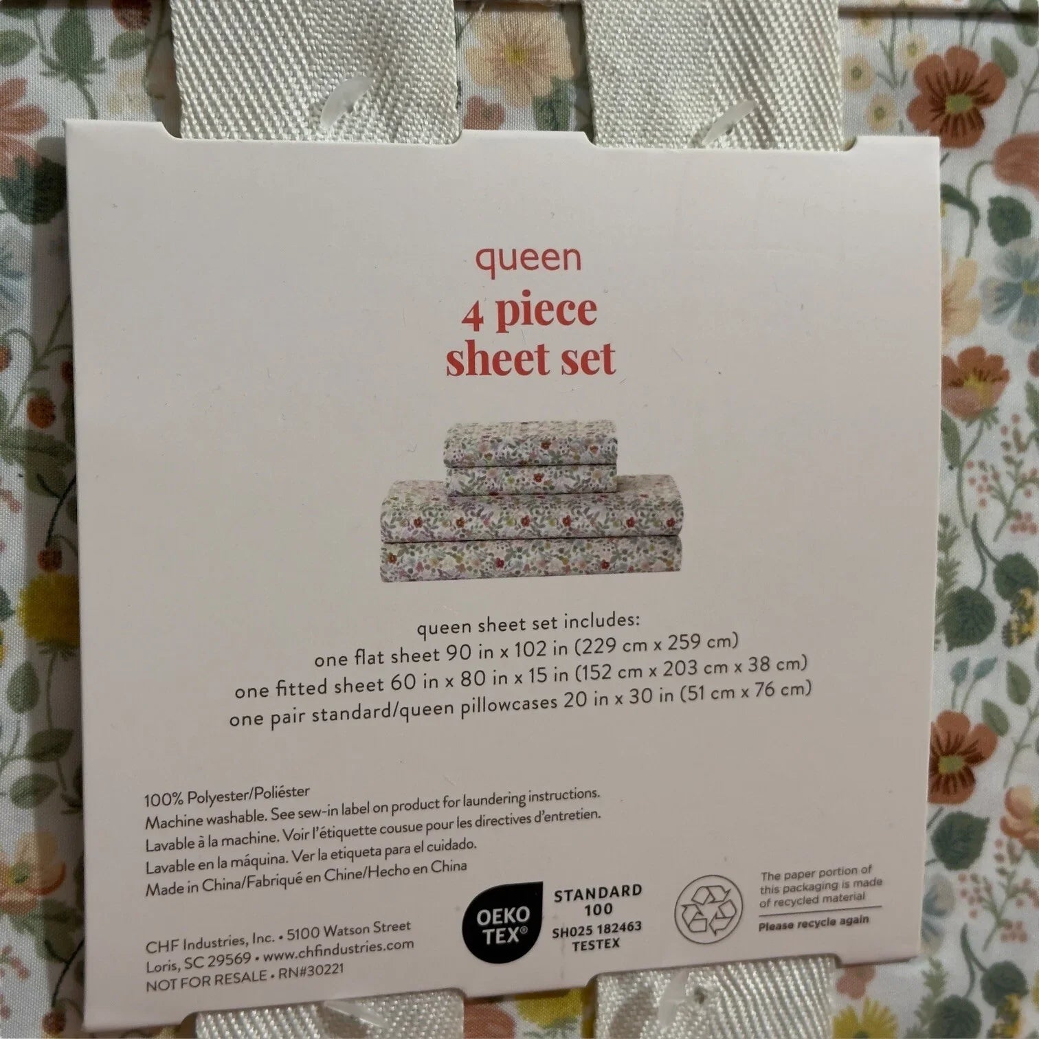 Peri Homes Queen 4pc Bed Sheet Set Luxurious floral New - Trendiez U ♥ 