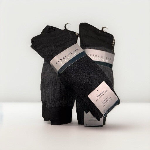 Perry Ellis Men’s Dress Socks – 15-Pack (3 Sets of 5) - Trendiez U ♥ 