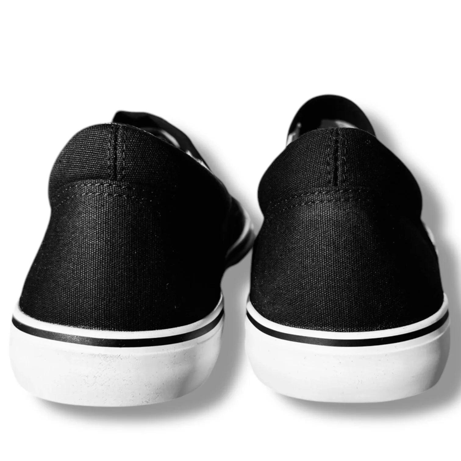 Perry Ellis Mens Black Canvas Slip On Lifestyle Luxury Sneakers Shoes Size 9 - Trendiez U ♥ 